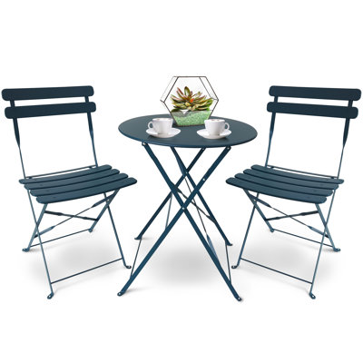 Kashayla 3-Piece Bistro Set with Foldable Table and Chairs