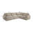 Jonina Beige Chenille Sectional Sofa with Pillows