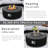 36" Outdoor Round Fire Pit Table 50000 BTU With Propane Tank Cover and Steel lid,Black-389741339