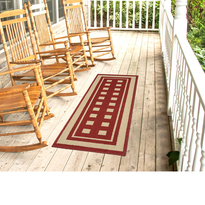 Annessia Geometric Indoor / Outdoor Rug, Runner 2' x 5'