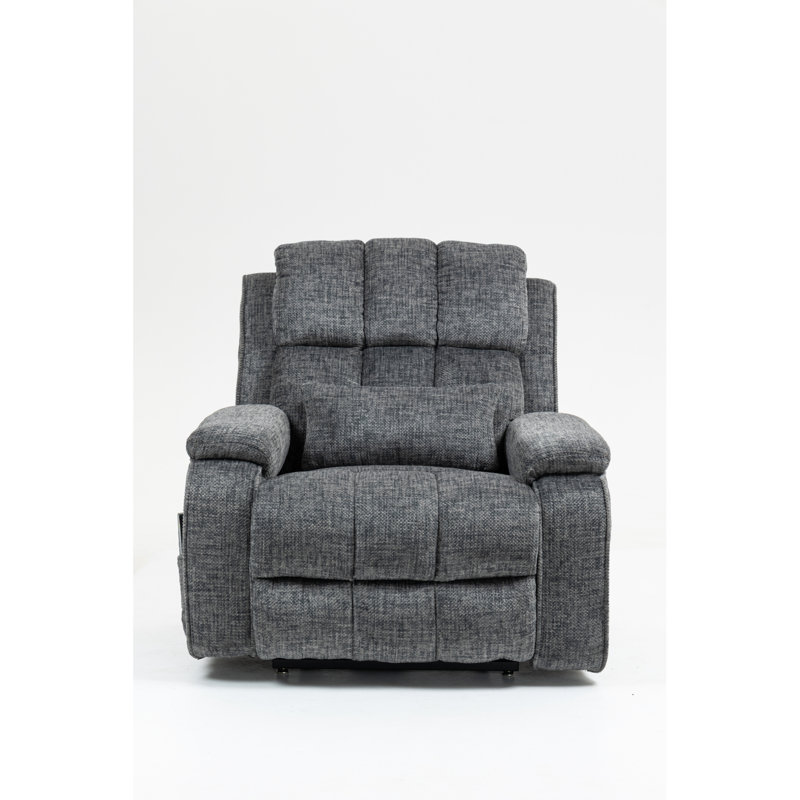 Chaise d'appoint spacieuse en chenille avec rangement, design moderne pour la maison
