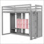 Lit mezzanine simple en bois avec garde-robe