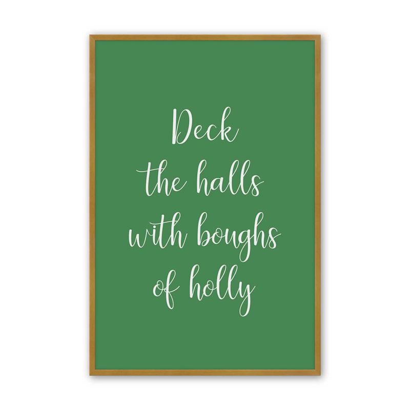 Deck the Halls, reproduction d'art, 16 po x 20 po, Or poli