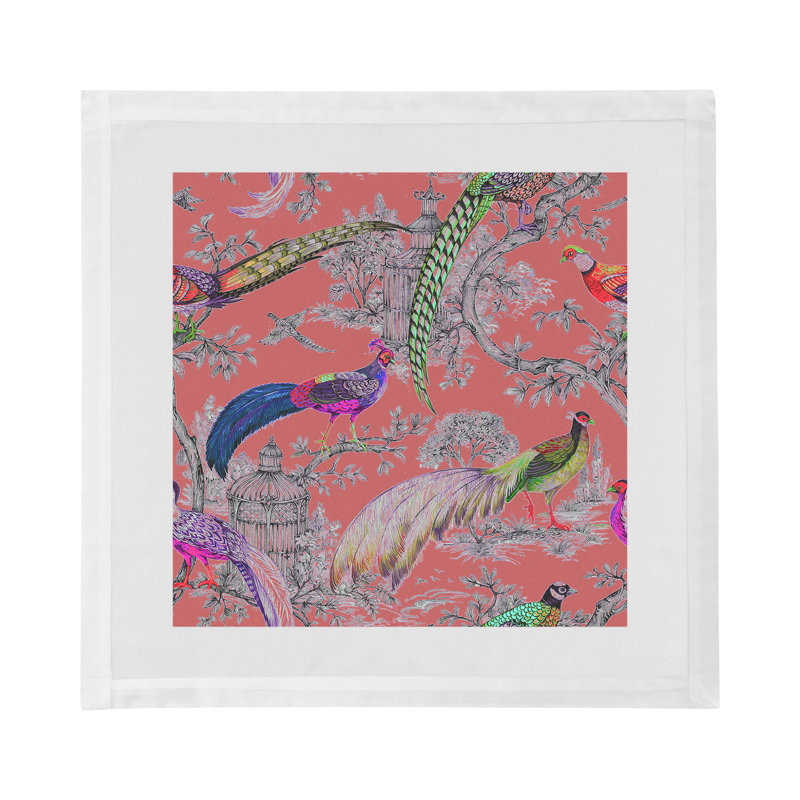 Pheasant Fall Sauvage Cotton Sateen Dinner Napkins, Loire