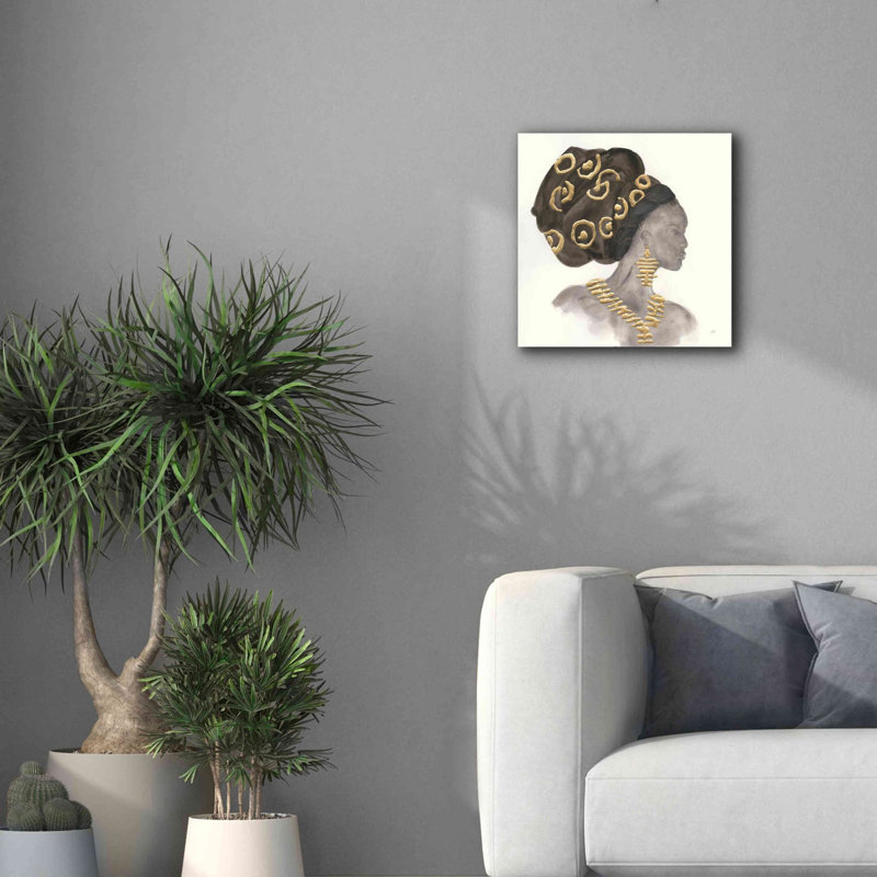 «Head Coiffure I» par Chris Paschke, estampe numérique sur toile, H 18 po x l 18 po x P 0,75 po