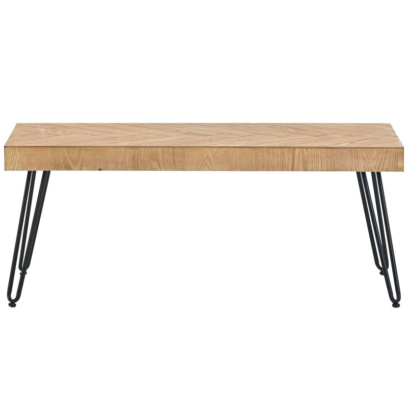 Modern Coffee Table, 43.3" L x 19.6" W x 2.7" D