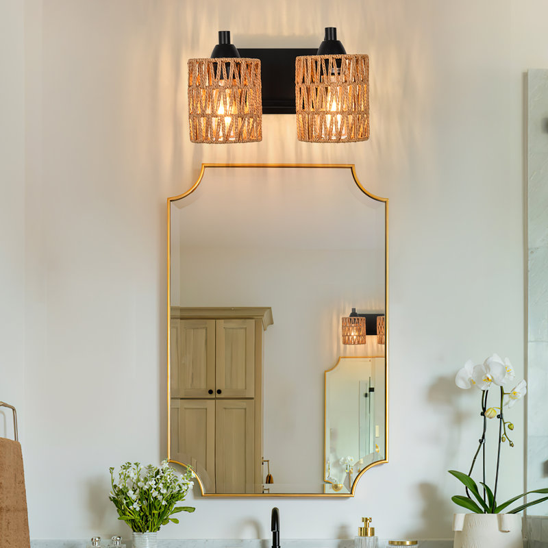 Rattan Vanity Light, 2