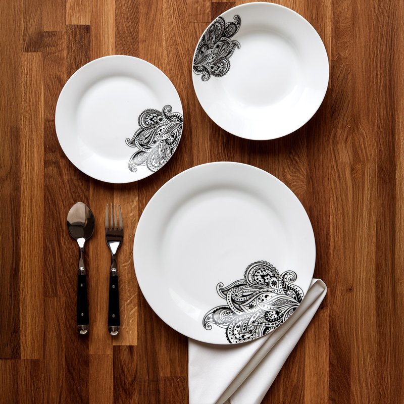 Blanch Piece Porcelain China Dinnerware Set - Service for 4