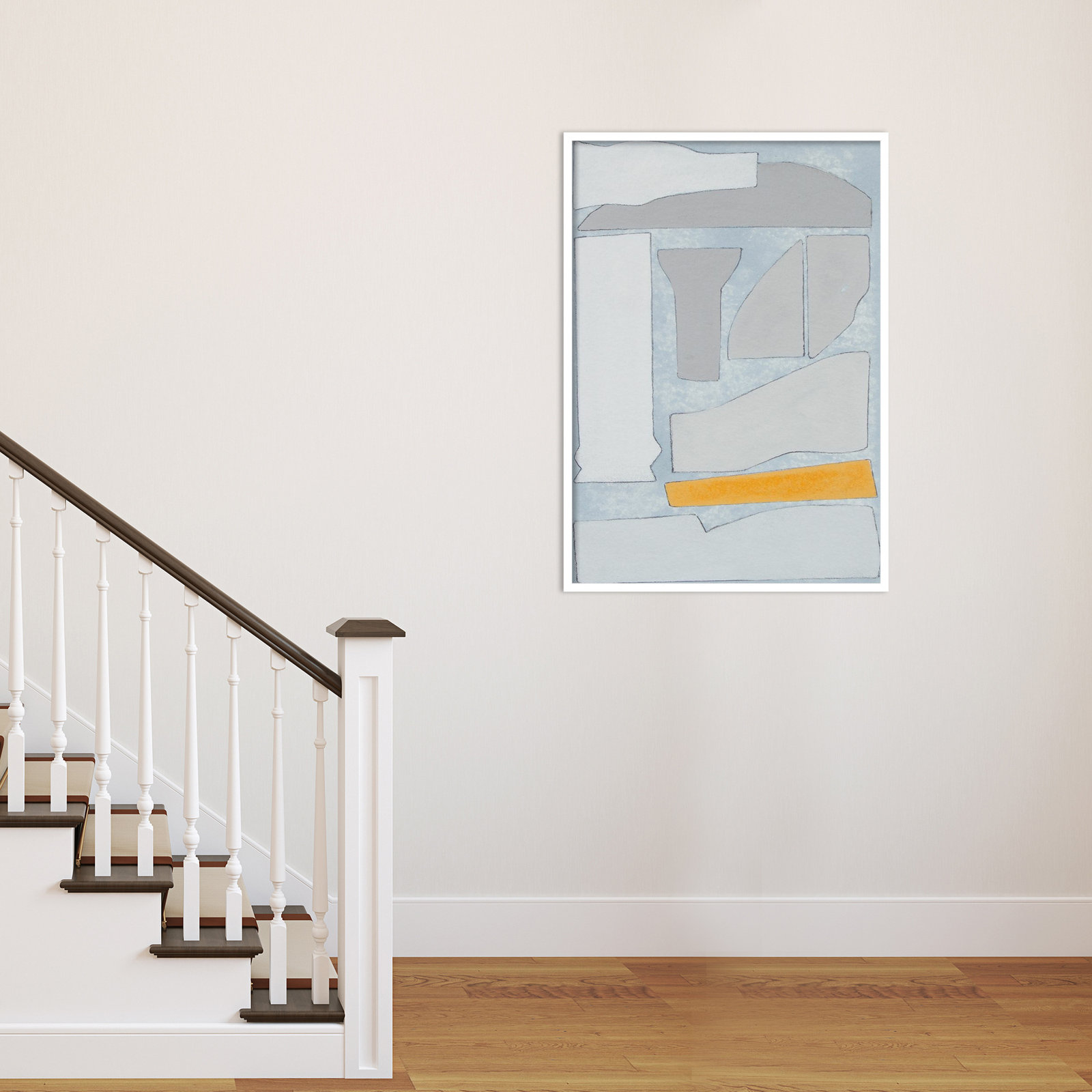 Femi "Elements of the Chateau II" Print, White, 41" H x 29" W x 1" D