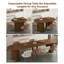 Table de salle à manger extensible pliable pour 1 à 10 personnes, table ovale extensible en bois pour la salle à manger ou les réunions-752912621