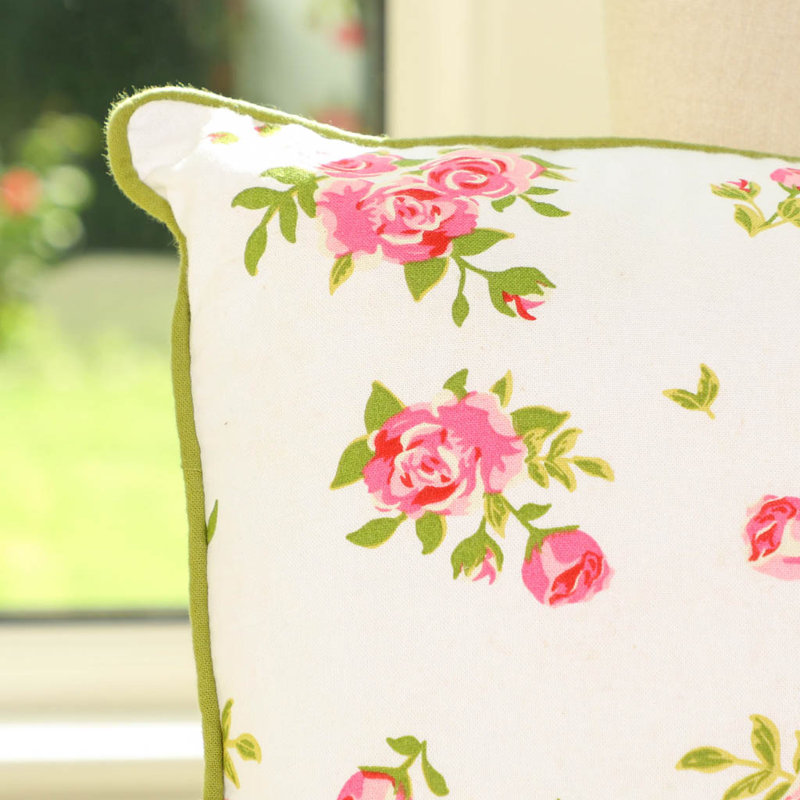 Indoor / Outdoor Floral Square Throw Cushion
