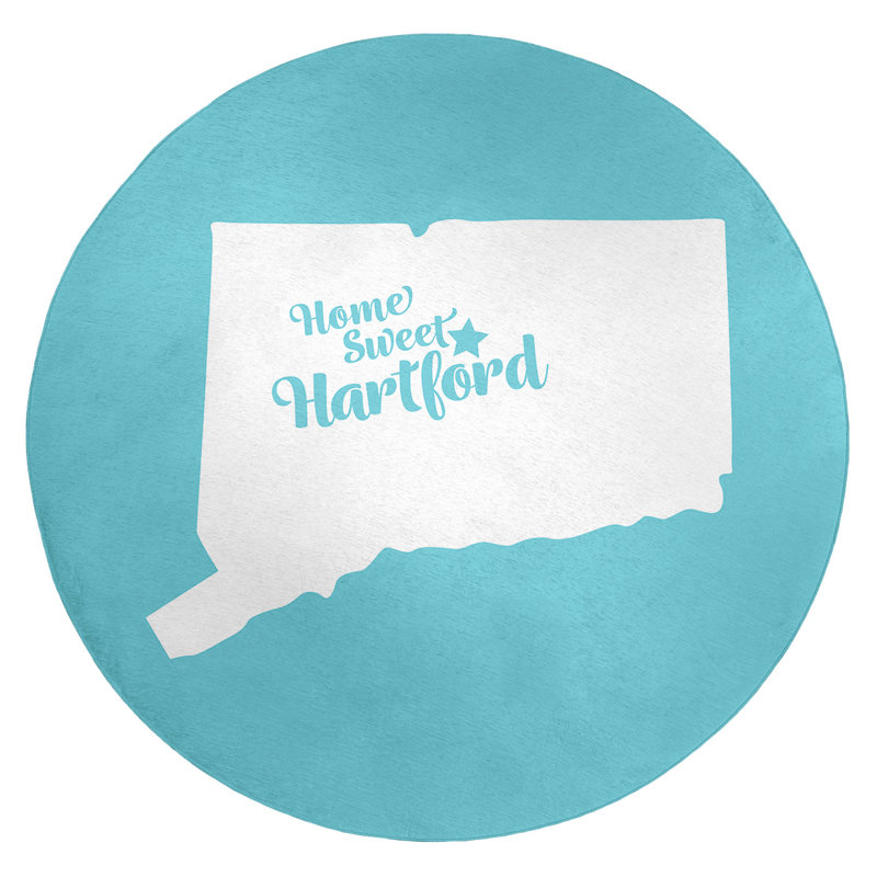 Tapis en poly-chenille hartford connecticut, Rond 5 pi