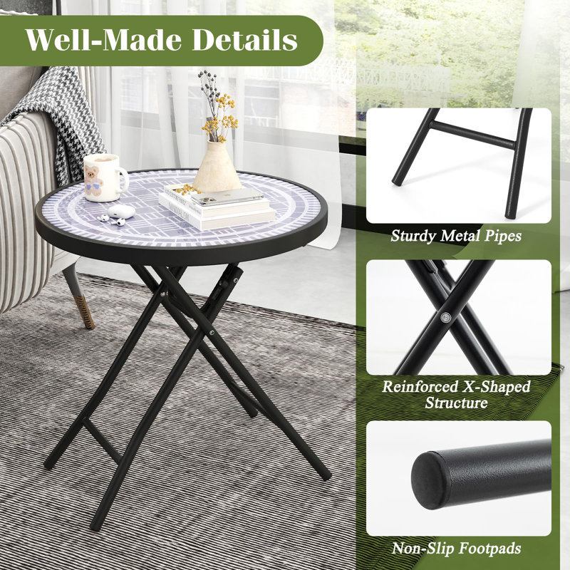 Glass Top End Table