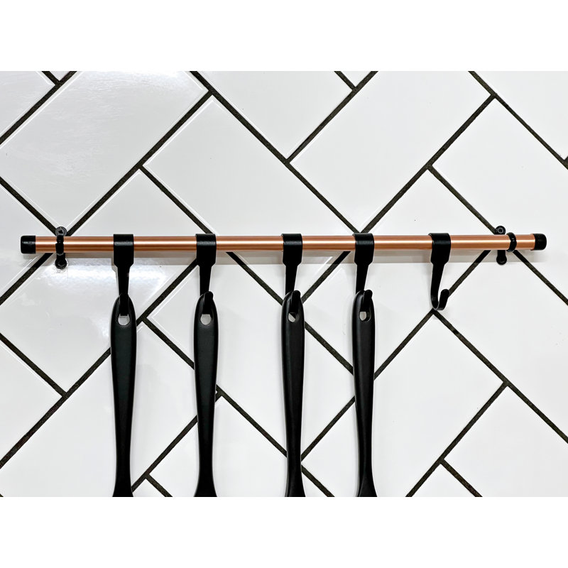 Metal Handcrafted Wall Mounted Pot Rack, 80cm