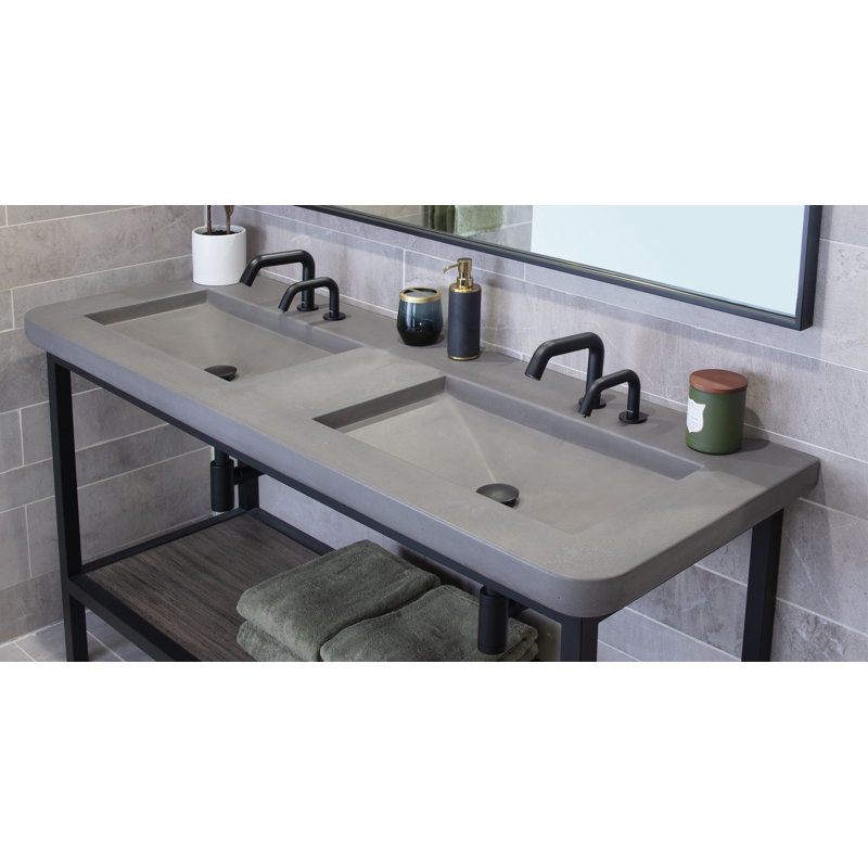 Newterra Double Bathroom Vanity Top with Sink, Double Hole, Galaxy