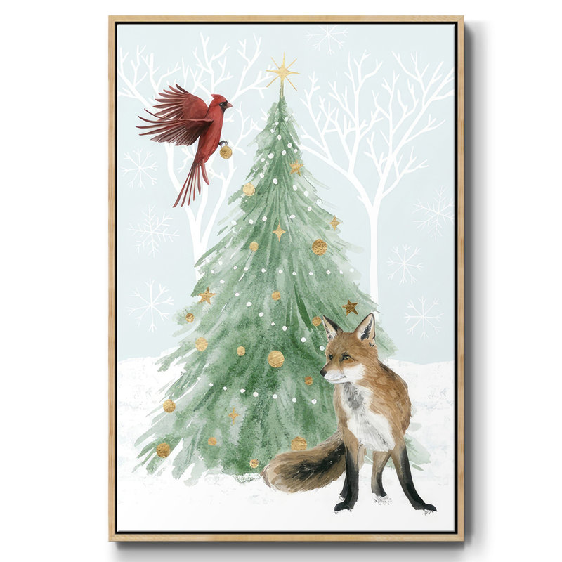 Noël en forêt, collection B, H 25 po x l 17 po x P 1,5 po, Naturel