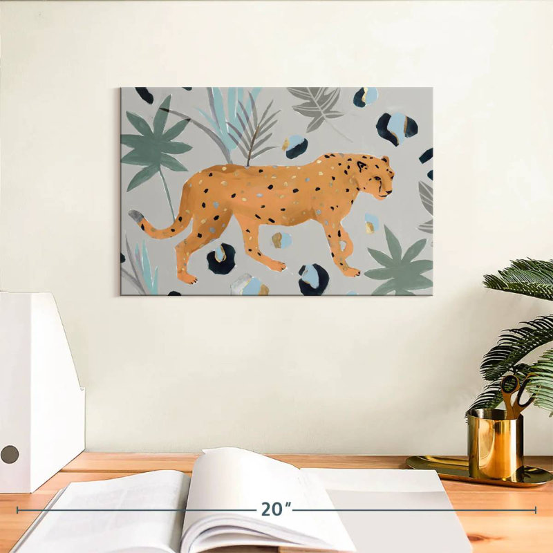 Walking Cheetah I, 8" H x 12" W