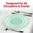 Turquoise Vintage Round Disposable Plastic Dinner Plates (10")