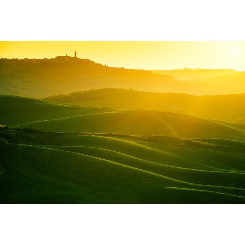 Waves Hills, Landscape by Remedios - Wrapped Canvas Print, 51cm H x 76cm W