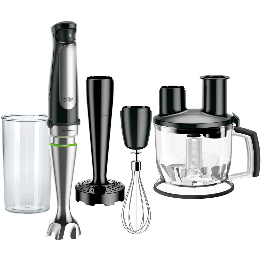 Braun MultiQuick 7 Smart-Speed Hand Blender with 500 Watts of Power, Whisk, Masher, and 6-Cup Food Processor Braun