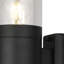Aylesha Black 24cm H Outdoor Armed Sconce