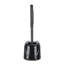 Ensemble de brosse de toilette 3-en-1 Bath Bliss avec distributeur de liquide rechargeable et piston noir | Panier de nettoyage complet pour salle de bain | Support peu encombrant