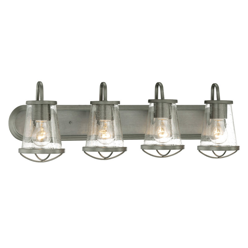 Malmesbury 4 - Light Dimmable Vanity Light, Weathered iron