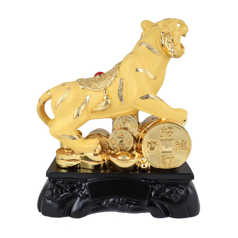 Statue tigre sur pièces
