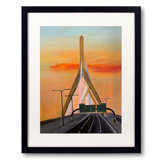 Zakim Bridge At Rest Print by Sol Hartman