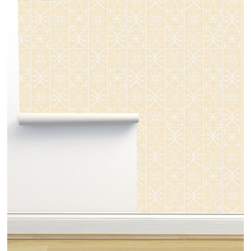 Rouleau de papier peint auto-adhésif texture L 6 pi x l 24 po Monor Designs, Bisque