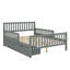 Wooden Platform Bed With Safety Guardrails-699782334-699782331