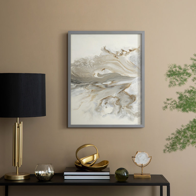 «ThinkofYou», reproduction encadrée - bois massif, H 11 po x l 9 po, Gris