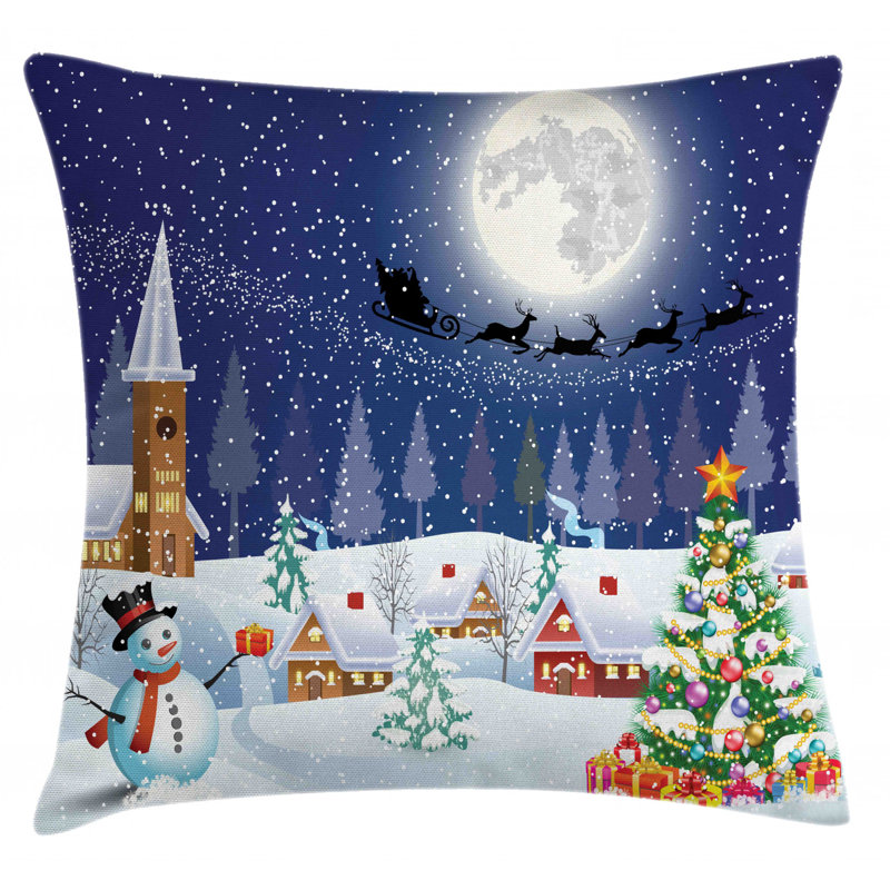 Housse de coussin décoratif d’intérieur/d’extérieur 28 po christmas