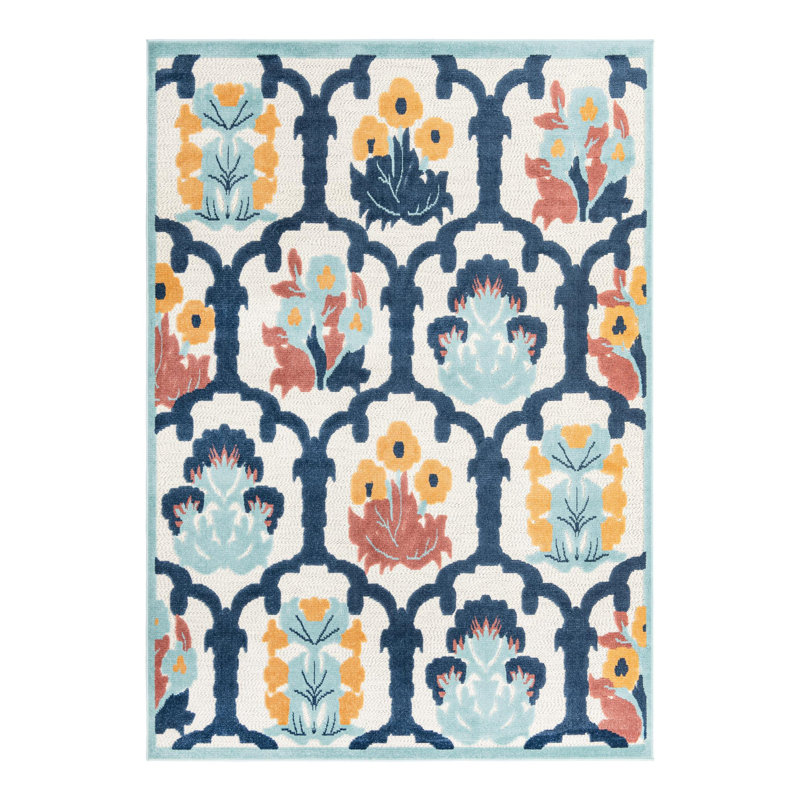 Hartin Indoor/Outdoor Rug Ivory, Rectangle 7' x 10'