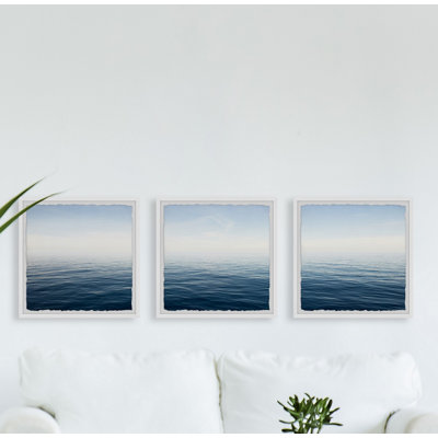 Endless Blue Ocean 'par Marmont Hill - Ensemble de 3 reproductions de cadres photo sur papier