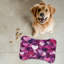 Tapis d'alimentation en forme d'os mauve