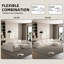 104,32 * 70,86 Canapé-lit modulaire modulaire, canapé modulaire avec méridienne et repose-pieds, ensemble modulaire convertible en forme de U. Éponge compressée, blanc. (Combo 3A + 2B)-1102338570