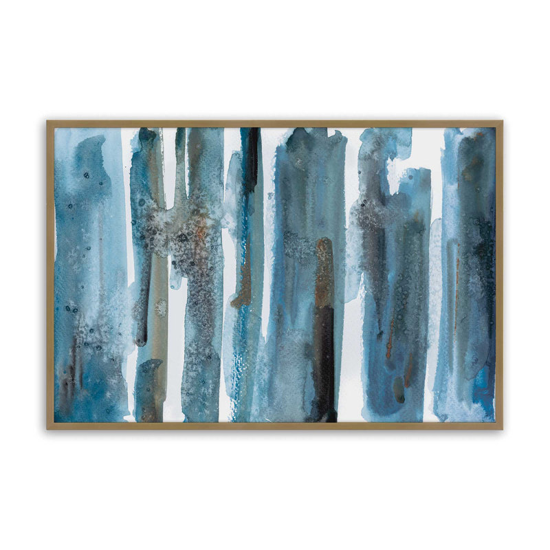 Frozen Forest Reflections Print, 17.25" H x 21.25" W, Brushed Gold