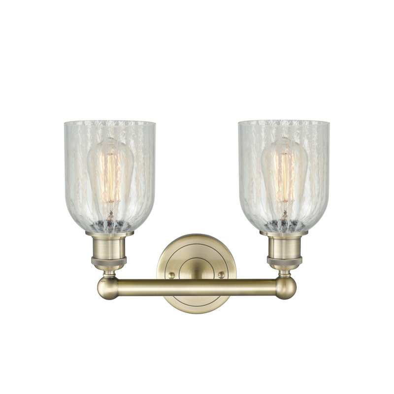 Reiko 2 - Light Dimmable Vanity Light, Mouchette, Antique Brass
