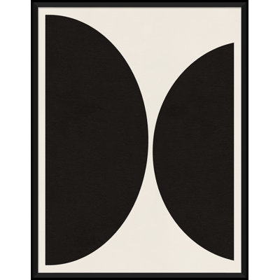 Graphic Shapes In Black And Cream 9 Print