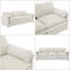 89" Cozy Upholstered 3-Seater Sofa - Oversized Cloud Sofa with Double Cushions, Plush Chenille Fabric, Rolled Arms, Beige-85583549