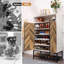 Armoire de rangement à chaussures en bois 24 paires avec tablettes amovibles pour vestibule-1239665583