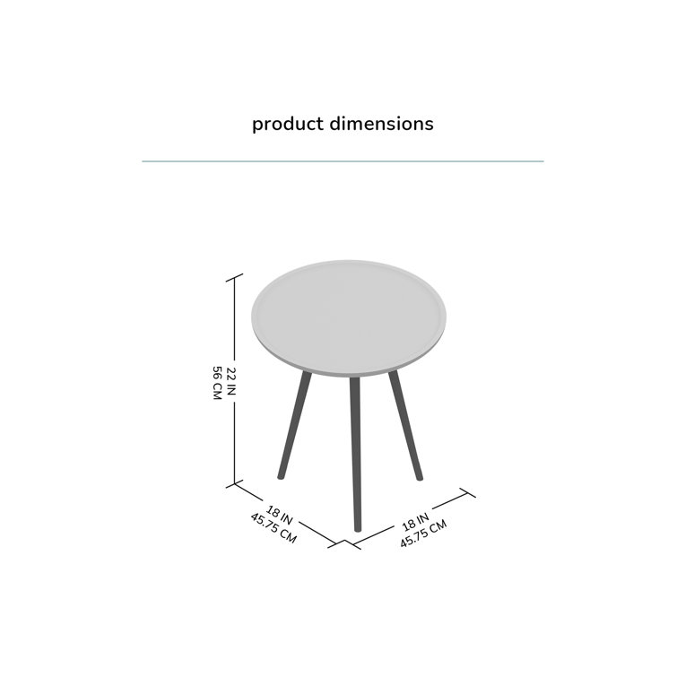 Bovadilla Solid Wood 3 Legs Accent Table