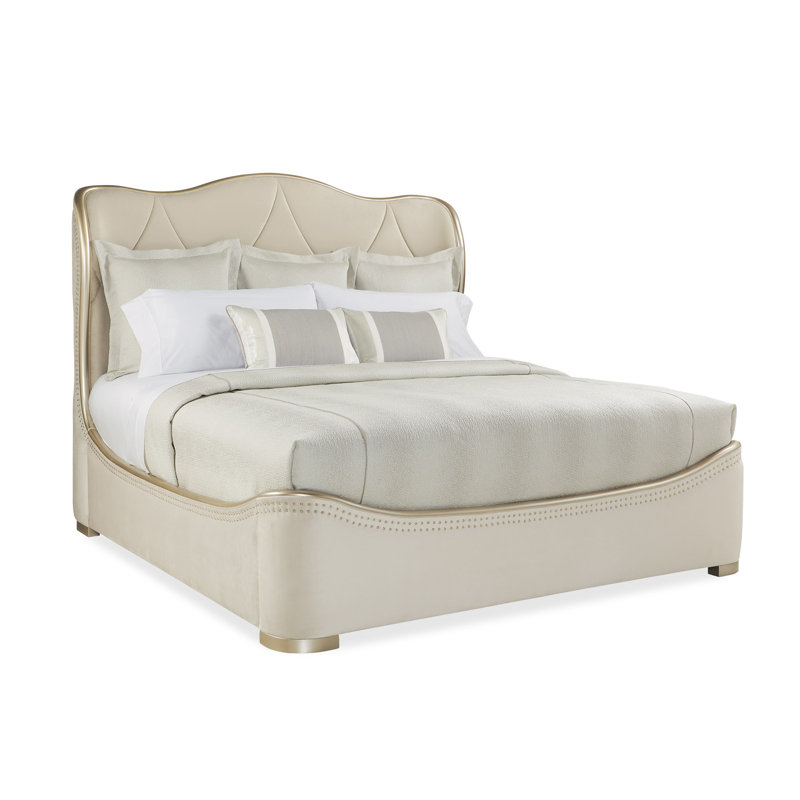 Adela Upholstered Wingback Bed, King