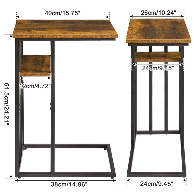 Beagan C Table End Table, Rustic Brown