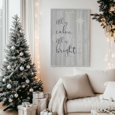 «Calm and Bright Holiday», reproduction d'art dans un cadre