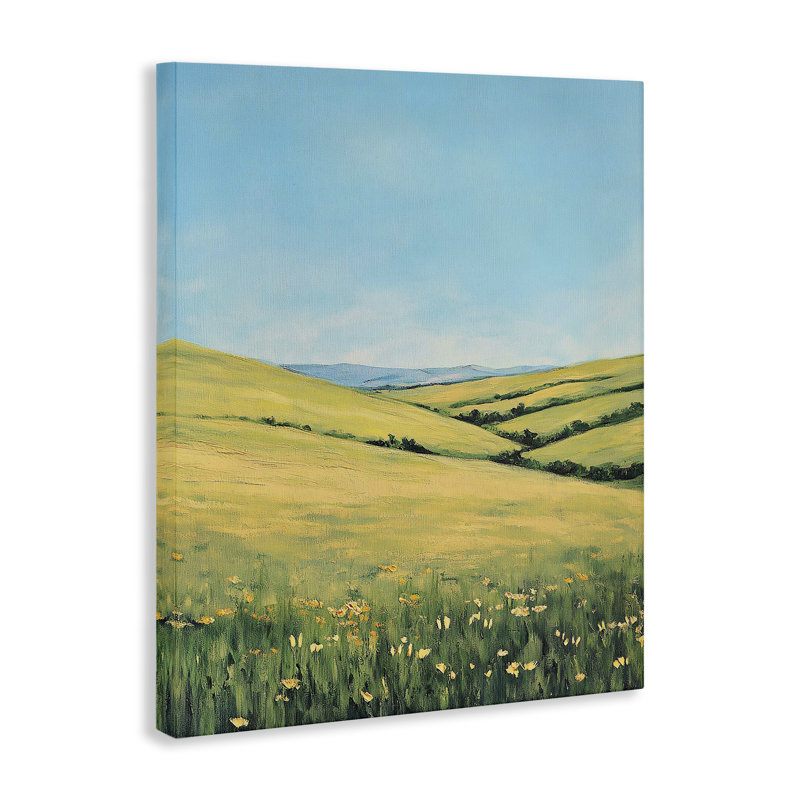 «Rolling Hills Of Flowers», art mural par Franklyn Gregory, H 16 po x l 20 po