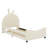 Upholstered Daybed With Rabbit Ear Shaped Headboard-2085556612