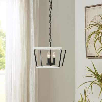 Frameblan 10 In. 3-light Farmhouse Kitchen Chandeliers, Matte Black And Grained Vintage Rustic Cage Light Fixture Adjustable Height Chandeliers For Dining Room Hallway Foyer Entryway
