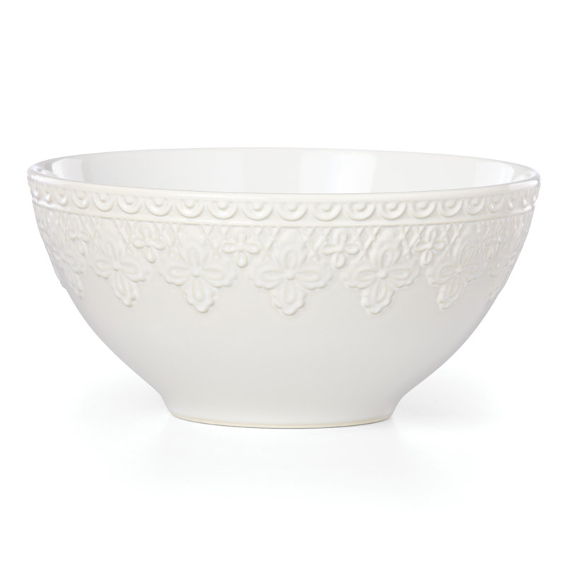 Verre à vin 16 oz. Lenox Chelse Muse Bol à salade Fleur, Blanc
